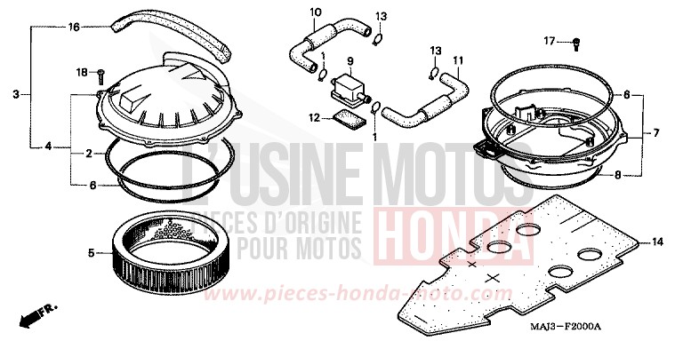 LUFTFILTER von Pan-European ABS MUTE BLACK METALLIC (NH359) von 1997